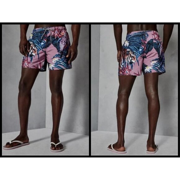 💕TED BAKER💕 Nemor Tiger Printed Swim Short - Picture 3 of 16